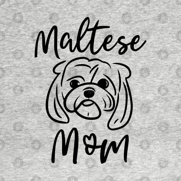 Maltese Mom Line Art by y2klementine